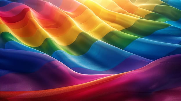 A colorful piece of fabric with a rainbow pattern, Celebrating Diversity and Pride.