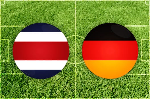 Illustration for Football match Costa Rica vs Germany