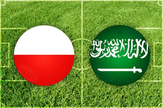 Illustration for Football match Poland vs Saudi Arabia