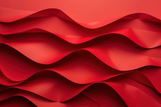 Abstract red paper waves background with copy space for text creative design concept for business or advertising use