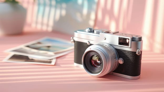 A film camera on the floor, Best travel memories, Memories from photographs.