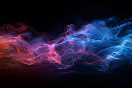 Abstract colorful smoke background moving in the air.