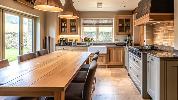 Bespoke kitchen design, country house and cottage interior design, English countryside style renovation and home decor idea