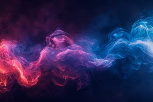 Abstract colorful smoke background moving in the air.