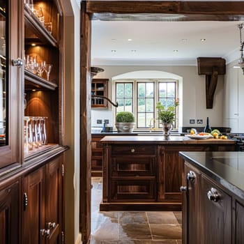 Bespoke kitchen design, country house and cottage interior design, English countryside style renovation and home decor idea