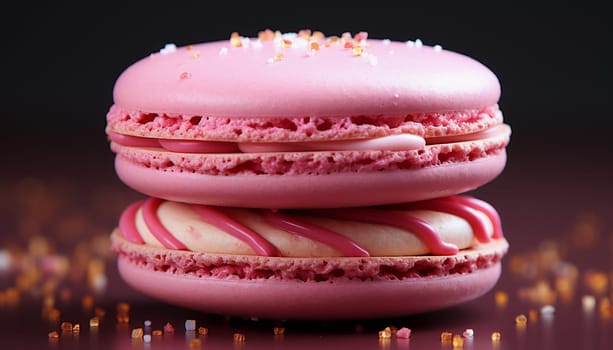 Close-up of multicolored macaroon. High quality photo