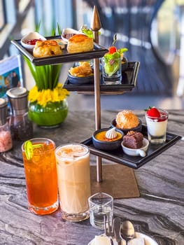 Afternoon tea in Cape Panwa beach in Phuket, Thailand, south east asia