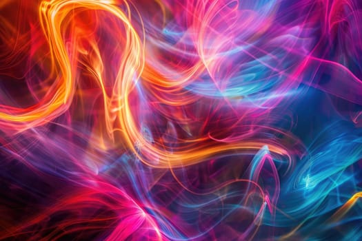 A light painting of swirling colors representing the different hues of gemstones, creating an abstract and vibrant image