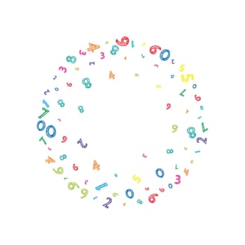 Flying latin letters. Colorful childish scattered charachters of English alphabet. Foreign languages study concept. Back to school banner .