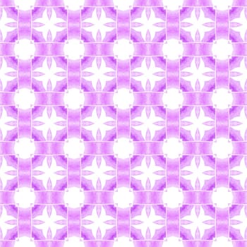 Trendy organic green border. Purple vibrant boho chic summer design. Organic tile. Textile ready majestic print, swimwear fabric, wallpaper, wrapping.