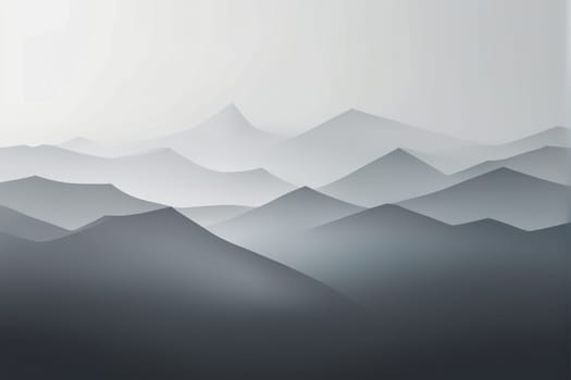 Gray gradient abstract background from light gray to dark gray, like a mountain