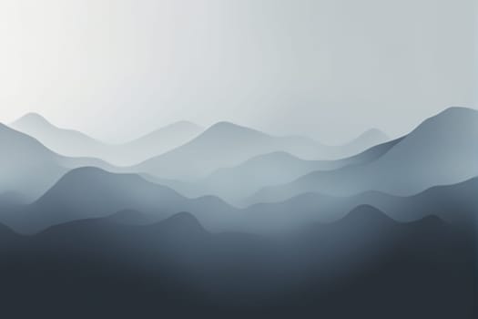 Gray gradient abstract background from light gray to dark gray, like a mountain