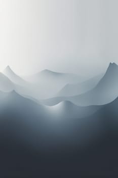 Gray gradient abstract background from light gray to dark gray, like a mountain