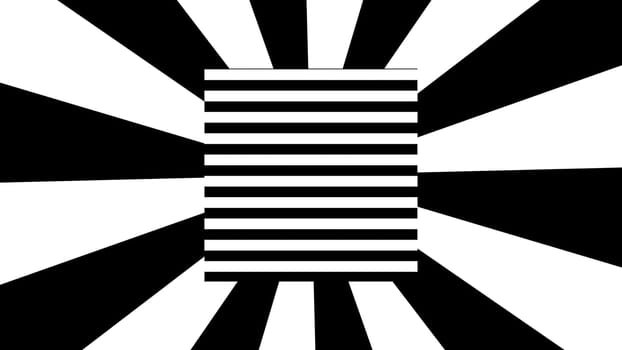 Black and white stripes. Computer generated 3d render