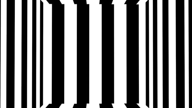 Black and white stripes. Computer generated 3d render