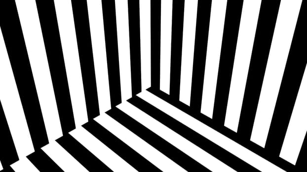 Black and white stripes. Computer generated 3d render