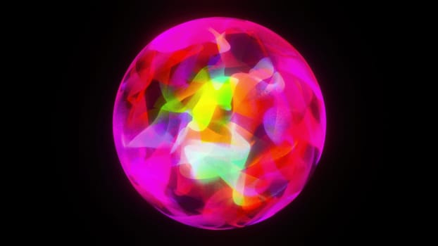 Magic particle sphere. Computer generated 3d render