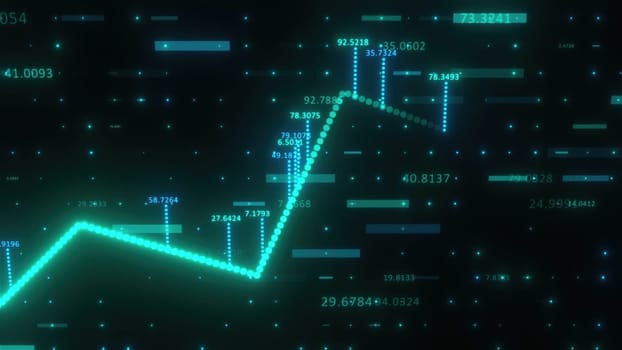 Stock market chart. Computer generated 3d render