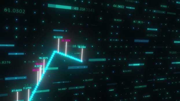 Stock market chart. Computer generated 3d render