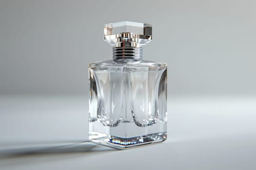 Mockup Perfume glass bottle. Element with copy space.