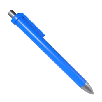 Blue Pencil isolated on white background. High quality 3d illustration