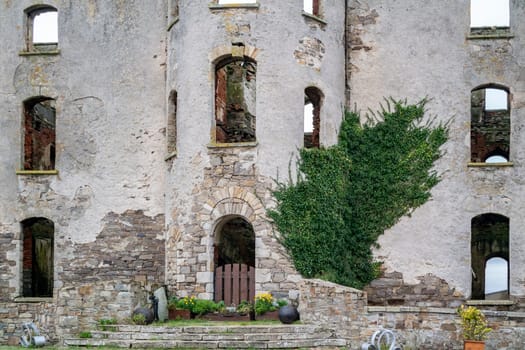 BALLYSHANNON, COUNTY DONEGAL, IRELAND - JANUARY 21 2022 : Driving towards the remains of the magnificent 18th century house.