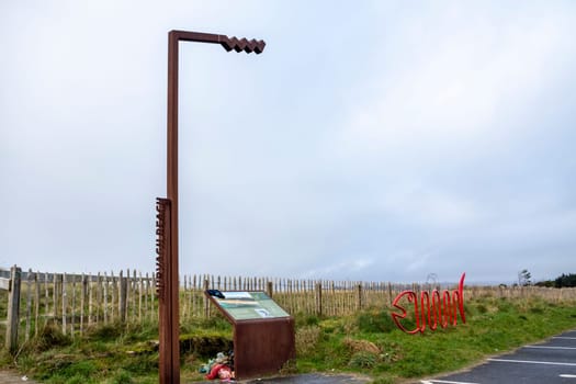 MURVAGH, COUNTY DONEGAL, IRELAND - JANUARY 21 2022 : Sign explaining the beach.