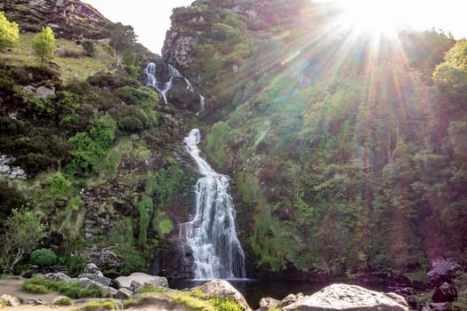 Assaranca Waterfall in County Donegal - Republic of Ireland.