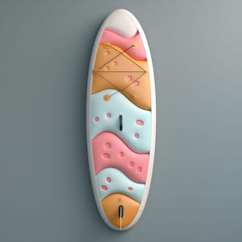 a colorful surfboard with the number 1 on it High quality