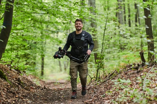 A videographer captures the intensity of a perilous military operation, documenting soldiers in action amidst the dense forest, showcasing the hazardous conditions and tactical maneuvers undertaken by the military personnel.