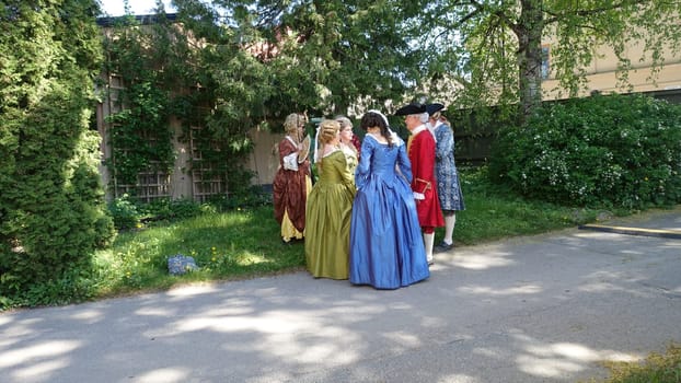 Uppsala, Sweden, May 18, 2024. A day at the Linnaeus Garden Party. 1700s theme. Break.