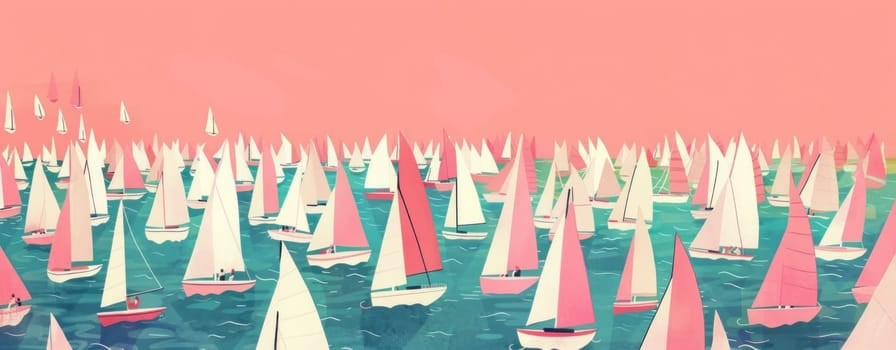 Sailboats in the dreamy pink ocean sunset travel and adventure inspirations