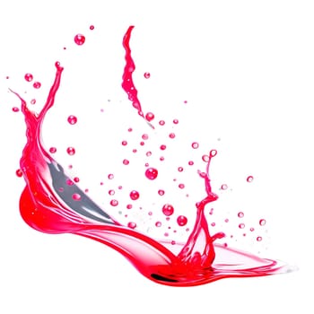 Vibrant drop water paint strokes merge in a dance of colors on a transparent canvas.