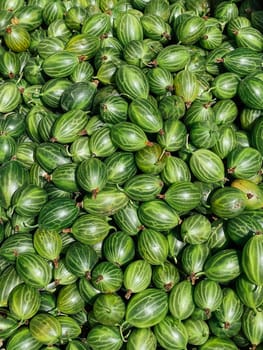 lots of gooseberry berries for food background