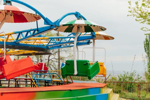 swing carousel attractions in the park