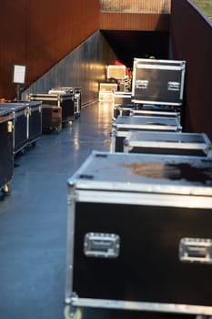 transport boxes for stage equipment