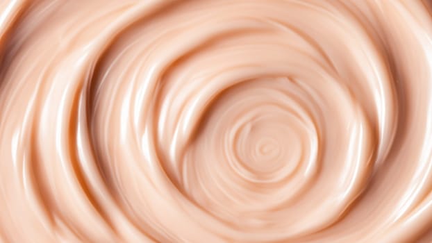 Swirled Pink Cream Texture Close-Up