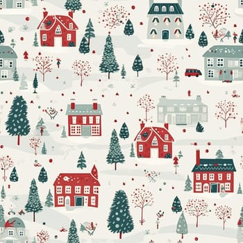 Seamless pattern, tileable Christmas holiday country dots print, English countryside cottage for wallpaper, wrapping paper, scrapbook, fabric and product design inspiration