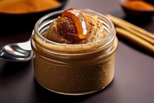 Treat your skin to our coffee-infused sugar cellulite scrub in a sleek glass jar. Perfect for exfoliating and rejuvenating your body's natural glow.