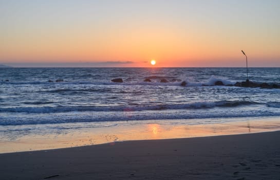 beautiful sunset on the Mediterranean Sea in Cyprus 1