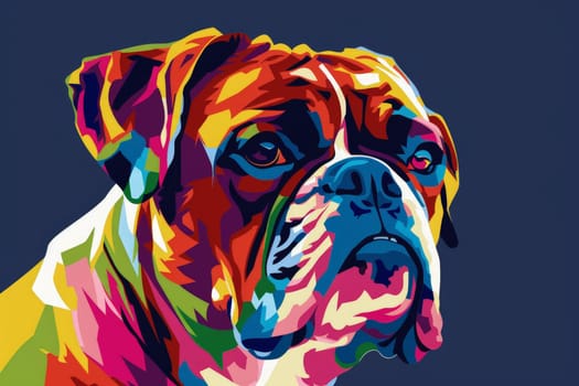 Portrait of a dog in pop art style..