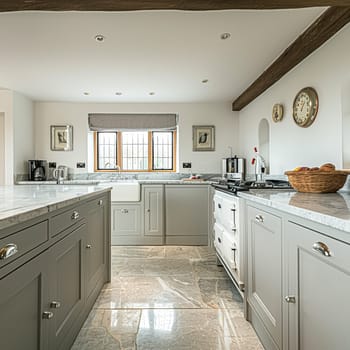 Bespoke kitchen design, country house and cottage interior design, English countryside style renovation and home decor idea