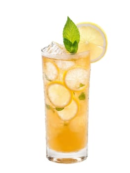 Long Island Iced Tea A potent mix of vodka gin rum tequila and triple sec. Drink isolated on transparent background.