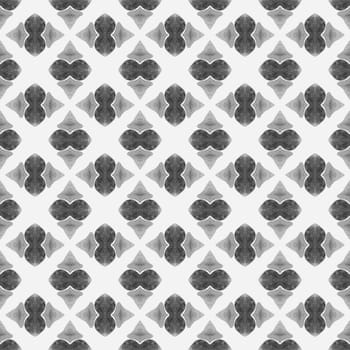Textile ready grand print, swimwear fabric, wallpaper, wrapping. Black and white immaculate boho chic summer design. Summer exotic seamless border. Exotic seamless pattern.