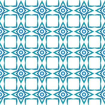 Chevron watercolor pattern. Blue fetching boho chic summer design. Textile ready alluring print, swimwear fabric, wallpaper, wrapping. Green geometric chevron watercolor border.