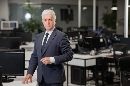 Confident mature business man in office