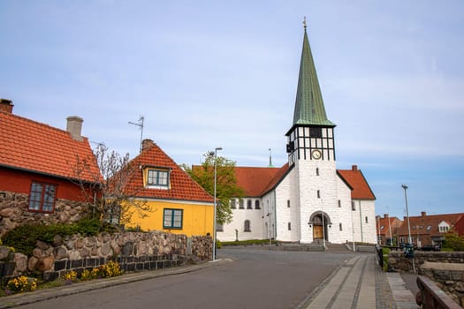 Ancient street of the city of Ronne, Bornholm Island, Denmark - May 28, 2024