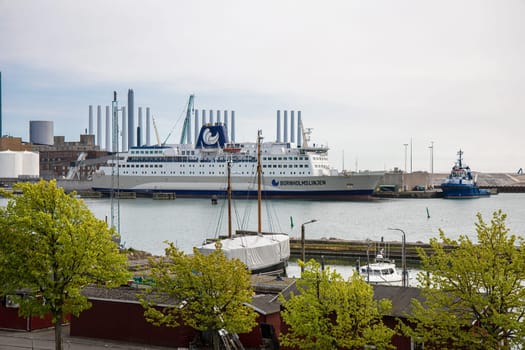 High-speed ferry Bornholmslinjen transports in the port of Ronne, Bornholm Island, Ronne-May 28, 2024.