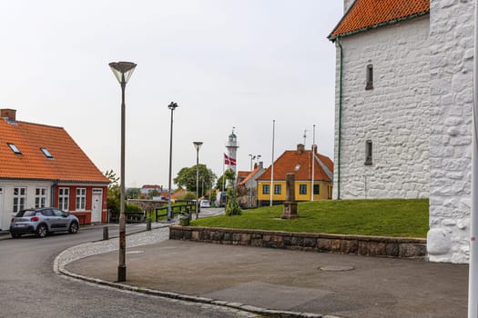Ancient street of the city of Ronne, Bornholm Island, Denmark - May 28, 2024