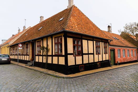 Ancient street of the city of Ronne, Bornholm Island, Denmark
